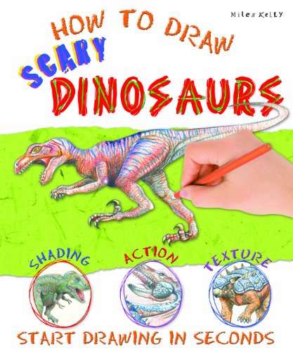 How to Draw Scary Dinosaurs (Paperback)