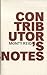 Contributor's Notes