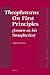 Theophrastus on First Princ...