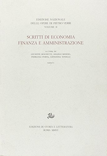 Scritti di economia, finanza e amministrazione (1)