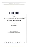Freud Et La Psychanalyse Americaine: Karen Horney (Sciences de L'Homme) (French Edition)