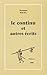 Le Continu Et Autres Ecrits (Mathesis) (French Edition)