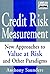 Credit Risk Measurement: New Approaches to Value-at-Risk and Other Paradigms (Frontiers in Finance Series Book 71)