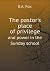 The pastor's place of privilege and power in the Sunday school by E.A. Fox