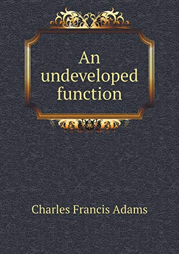 An undeveloped function (Paperback)