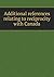 Additional references relating to reciprocity with Canada by Library of Congress