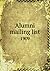 Alumni mailing list 1909