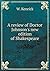 A review of Doctor Johnson's new edition of Shakespeare