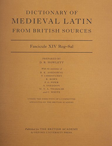 Dictionary of medieval Latin from British sources: Fascicule XIV: Reg-Sal (Paperback)