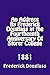 An Address By Frederick Douglas at the Fourtheenth Anniversary Of Storer College: 1881 (History of Free Will Baptist)
