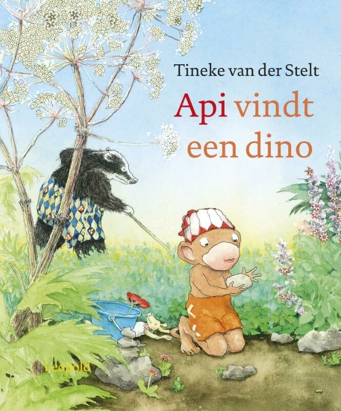 Api vindt een dino