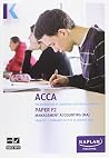 F2 Management Accounting MA - Exam Kit F2 Management Accounting MA - Exam Kit