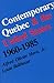 Contemporary Quebec and the United States, 1960-1985 by Alfred O. Hero