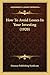 How To Avoid Losses In Your Investing (1920)