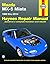 Mazda MX-5 Miata (90-14) Haynes Repair Manual (Does not include information specific to turbocharged models. Includes thorough vehicle coverage apart from the specific exclusion noted)
