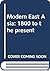 Modern East Asia by Harold M. Tanner