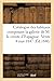 Catalogue Des Tableaux Composant La Galerie de M. Le Comte d'... by Sans Auteur