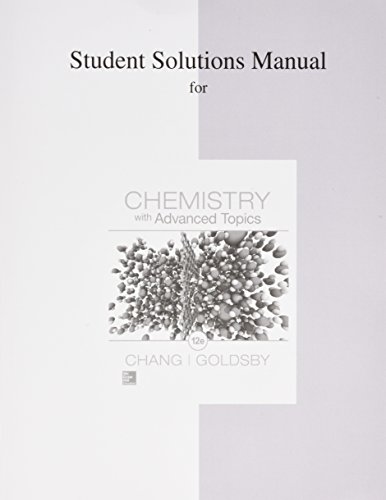 Student Solutions Manual for Chang Chemistry With Advanced Topics (Paperback)