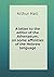 A letter to the editor of the Athenaeum, on some affinities o... by Arthur Hall