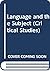 Language And The Subject.(Critical Studies 9)