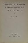 Immediacy: The Development of a Critical Concept from Addison to Coleridge Immediacy: The Development of a Critical Concept from Addison to Coleridge