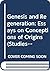 Genesis and Regeneration: E...