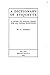 A Dictionary of Etiquette, A Guide to Polite Usage for All Social Functions