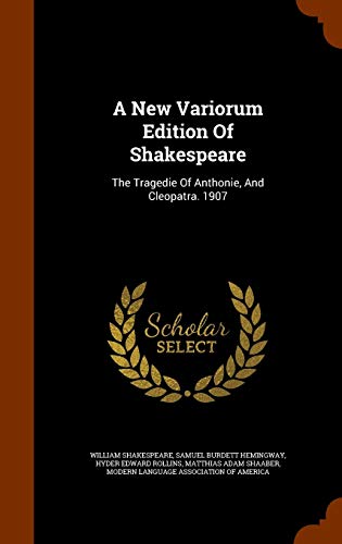 The Tragedie of Anthonie and Cleopatra