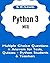 Python 3 MCQ - Multiple Choice Questions n Answers for Tests, Quizzes - Python Students & Teachers: Python3 Programming Jobs QA (Python 3 Beginners Guide)