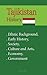 Tajikistan History: Ethnic Background, Early History, Society, Culture and Arts, Economy, Government