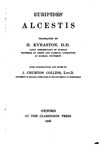 Euripides' Alcestis