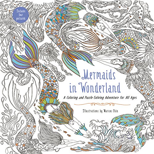 Mermaids in Wonderland: A Coloring and Puzzle-Solving Adventure for All Ages (Paperback)