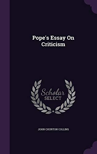 Pope's Essay On Criticism