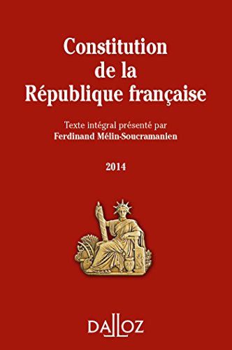 Constitution de la République française 2014 (Paperback)