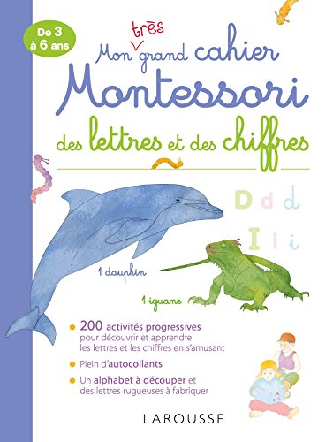 Mon grand cahier Montessori des lettres et des chiffres (French Edition)