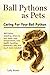 Ball Pythons as Pets: Ball Python breeding, where to buy, types, care, temperament, cost, health, handling, husbandry, diet, and much more included! Caring For Your Ball Python