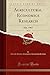 Agricultural Economics Rese...