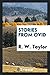Stories from Ovid by R W Taylor