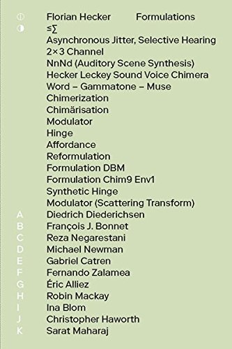 Florian Hecker: Formulations (Hardcover)