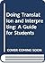 Doing Translation and Interpreting by Jeremy Munday
