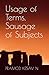 Usage of Terms, Sausage of ...