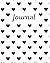 Journal: Black and White Heart 8x10 inch 102 pages
