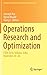 Operations Research and Optimization by Samarjit Kar