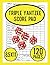 Triple Yahtzee Score Pad by Victoria Lawrence