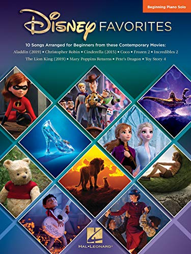 Disney Favorites | Beginning Piano Solos for Beginners | 10 Popular Disney Songs Arranged for Piano | Easy Disney Sheet Music for Beginners | Piano Sheet Music for Kids | Disney Songbook (Paperback)