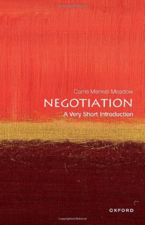 Negotiation: A Very Short Introduction (Paperback)