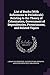 List of Books (With References to Periodicals) Relating to the Theory of Colonization, Government of Dependencies, Protectorates, and Related Topics
