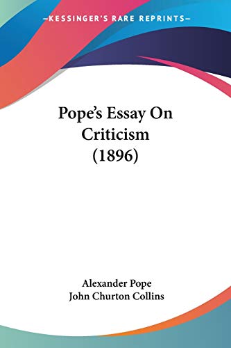 Pope's Essay On Criticism
