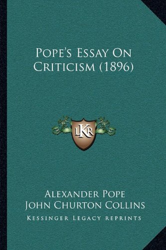 Pope's Essay On Criticism