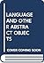 Language and Other Abstract Objects